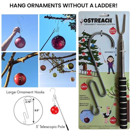 No Ladders Ornament Hanging System